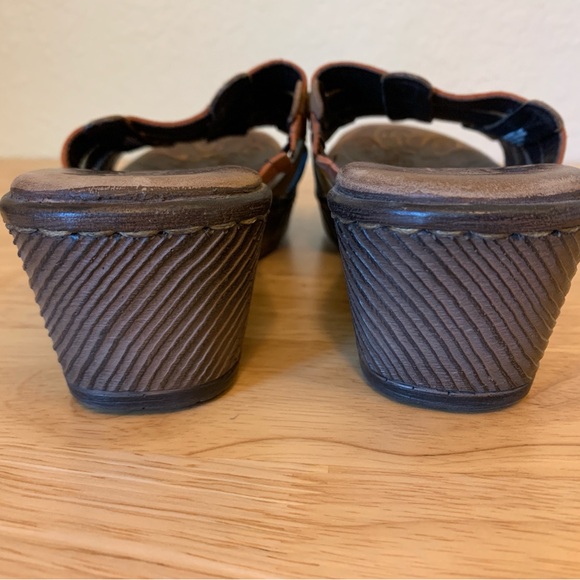 BORN Womens Sandals LoLo Slides Size 8 Slip On Multicolor Leather Straps - Picture 3 of 9